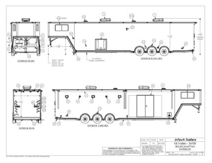 2026 InTech 44' GN Icon Trailer w/ Bathroom, Dual Power Awnings, Cabinets, Winch & More — photo 26