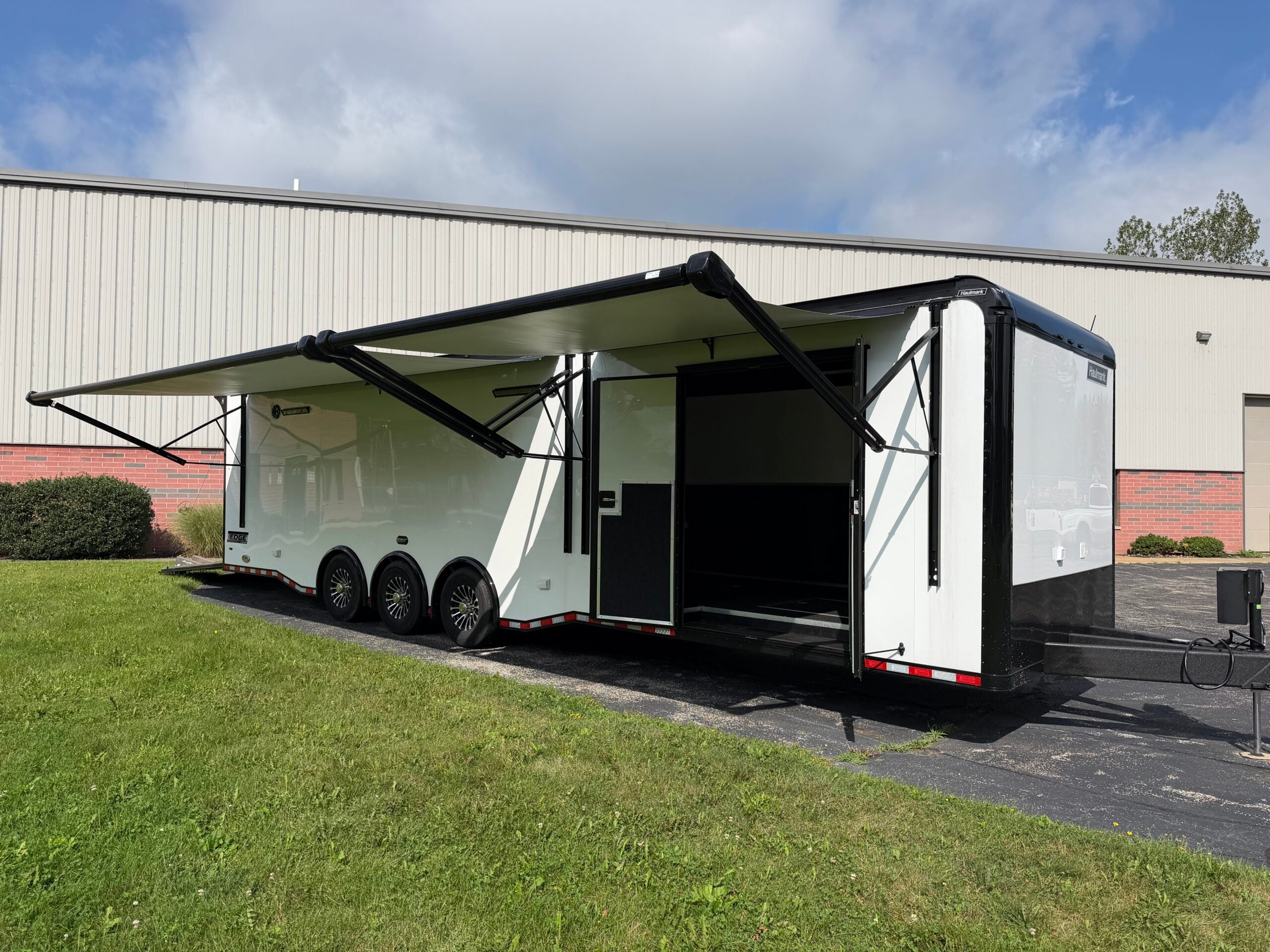 IMG_3269 2027 34' Haulmark Edge Race Trailer, equipped with Turbo Package, Awnings, Stereo, Cabinets & More - Image 1